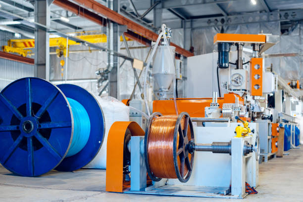 Inside the new factory manufacturing electrical cable.